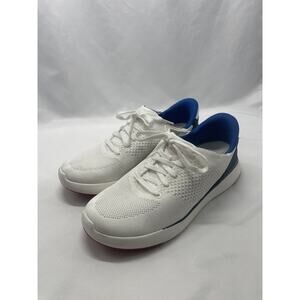 Kizik Lima Liberty Men's Shoes Size 6.5 Women's 8 White Blue Hands Free